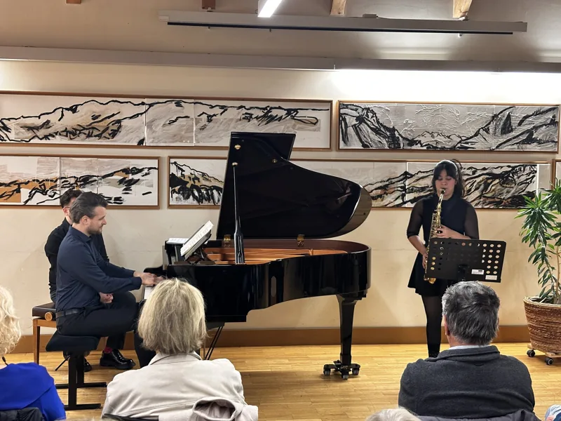 Christian Wachter au piano et Laura Martínez au saxophone, Göfis, janvier 2026